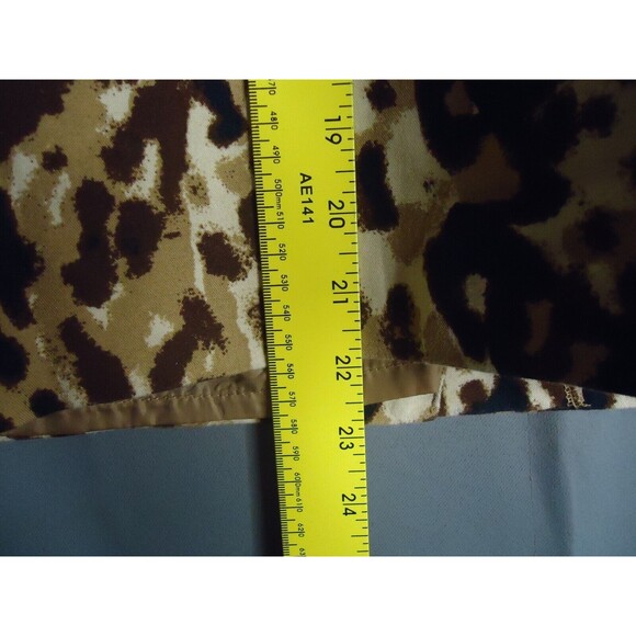 Merona Leopard Print Knee Length Pencil Skirt Womens Size 8 Stretch Lined - Picture 7 of 9